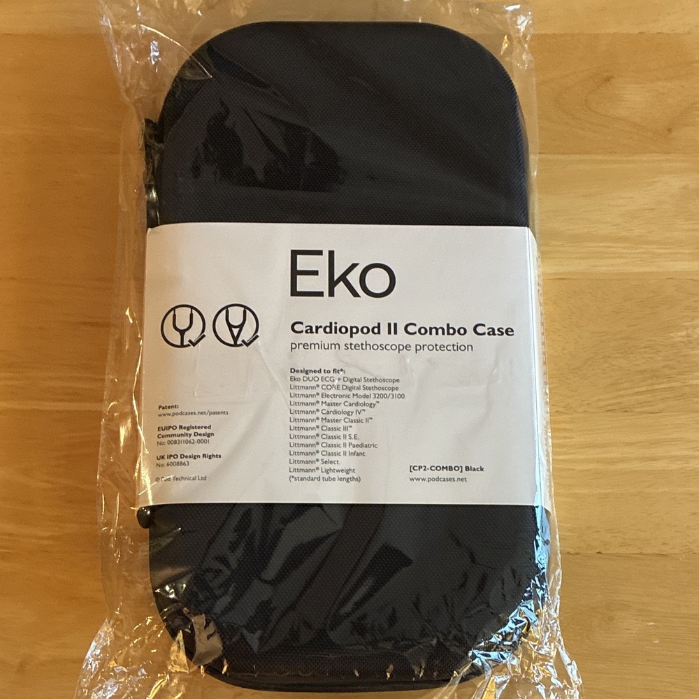 Eko Cardiopod II ComboCase for Cardiology Stethoscope, Black CP2-COMBO CASE ONLY